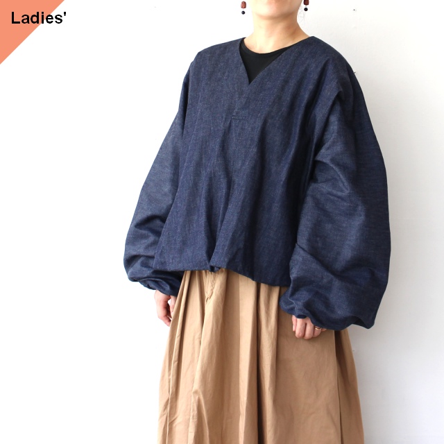 HAVERSACK ライトデニムＶネックドルマンシャツ Light Denim V-neck Shirt / 322625