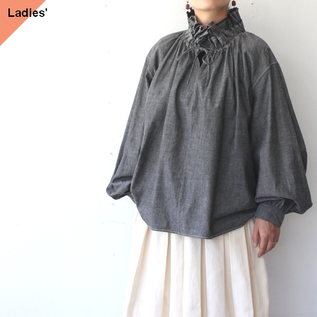 HAVERSACK ダンガリーダブルフリルカラーPOシャツ Dungaree Double Frill P/O Shirt / 322624