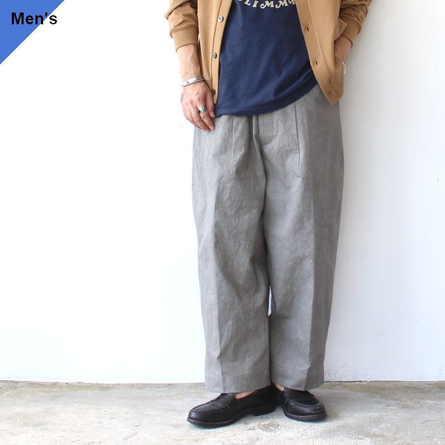 HAVERSACK 天日干しムラ染めツイルワイドトラウザー Twill Wide Trousers　（Gray）