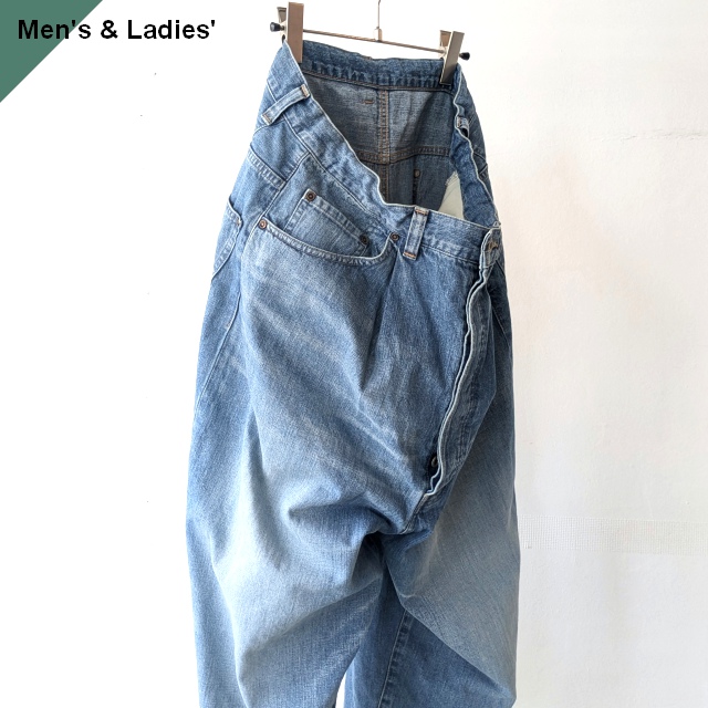 HAVERSACK 11oz-ヴィンテージウォッシュデニムワイドトラウザー 11oz-19thDENIM Vintage wash denim wide trousers / 462504　（Vintage wash）
