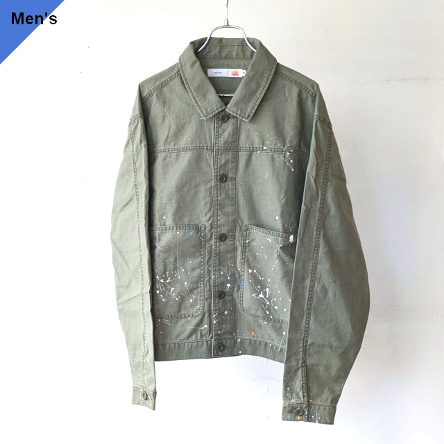 melple Carpenter Jacket - Painted (Olive)