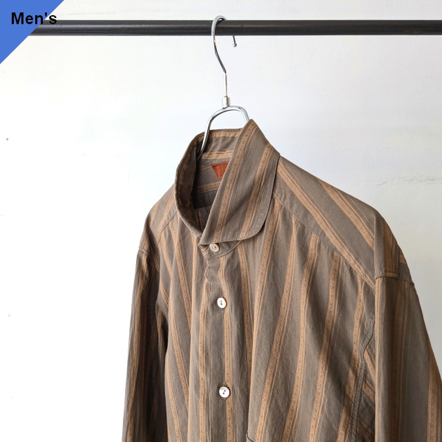 Orgueil ストライプウィンザーカラーシャツ Windsor collar shirt OR-5129