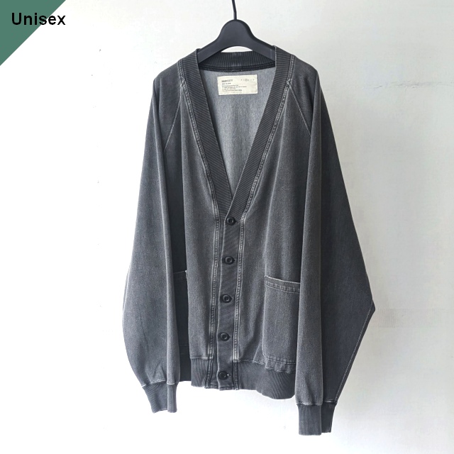 HARVESTY ニットデニムカーディガン Knit Denim Cardigan　（Fade-Gray）