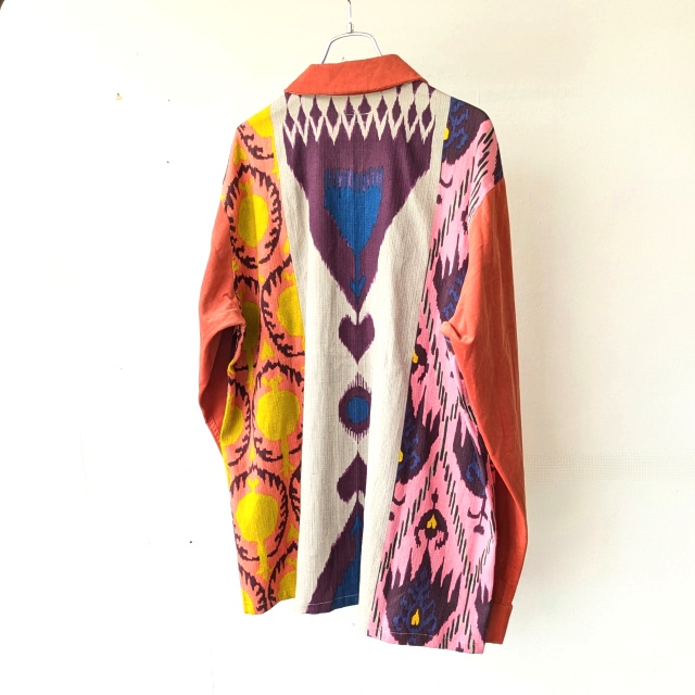Bohemians コンビネーションオープンカラーシャツ ANOR- Pripera × Corduroy Combi Open Collar Shirts (Pink) - 画像 (3)